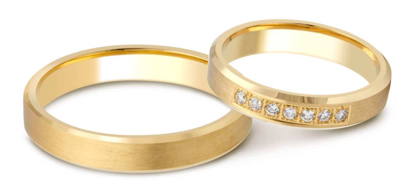 Обручальное кольцо из жёлтого золота (028659)