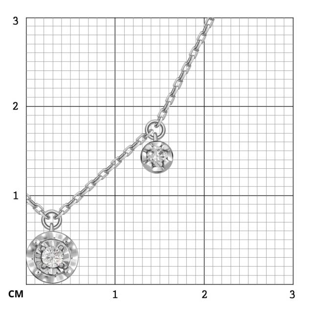 Колье из белого золота с бриллиантами (059130)