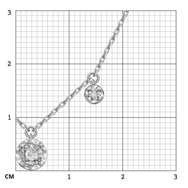 Колье из белого золота с бриллиантами (059130)