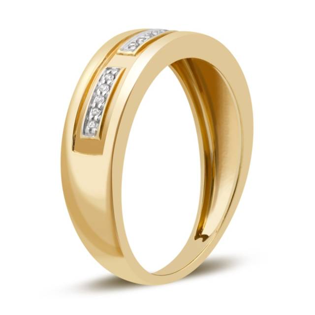 Кольцо из жёлтого золота с бриллиантами (012770)