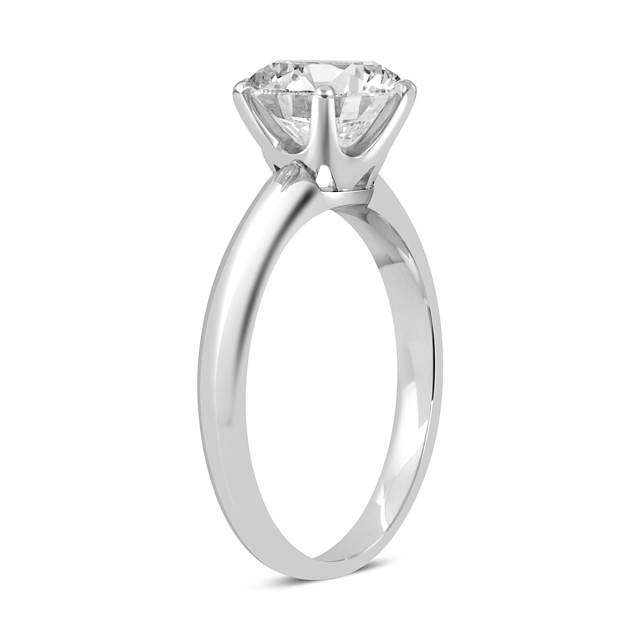 Помолвочное  кольцо из белого золота с бриллиантом (057960)