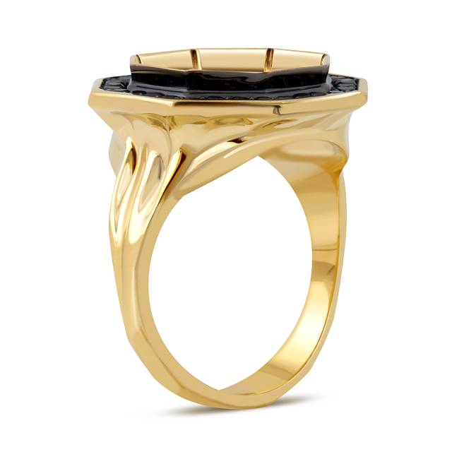 Кольцо из жёлтого золота с бриллиантами (047922)