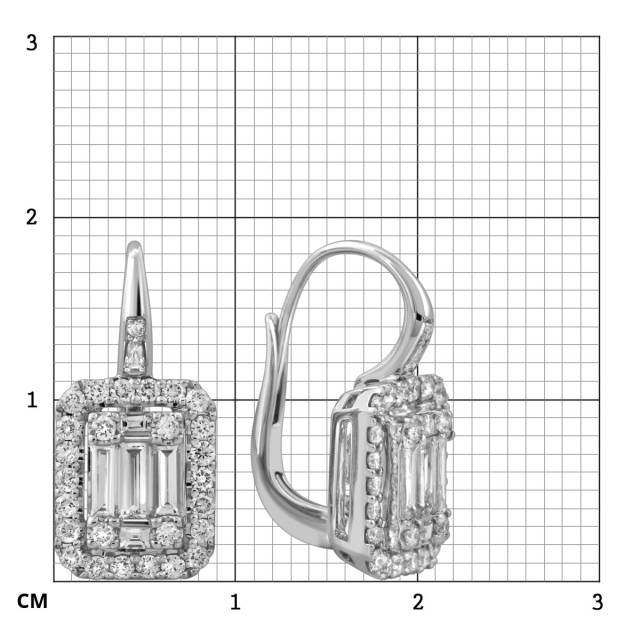 Серьги из белого золота с бриллиантами "Crivelli" (052881)