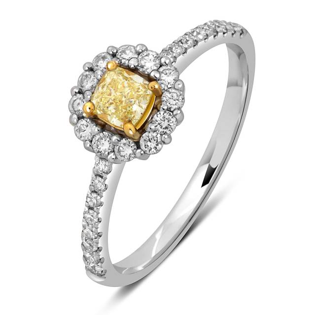 Помолвочное кольцо из белого золота с бриллиантами (052145)