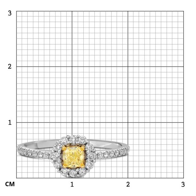 Помолвочное кольцо из белого золота с бриллиантами (052145)