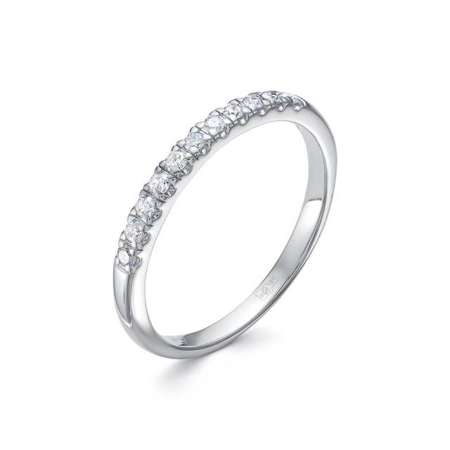 Кольцо из белого золота с бриллиантами (054011)