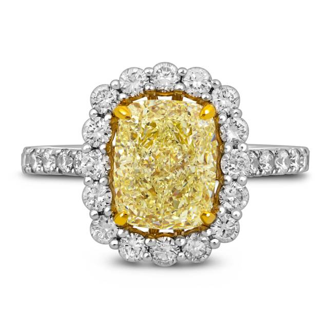 Помолвочное кольцо из белого золота с бриллиантами (048212)