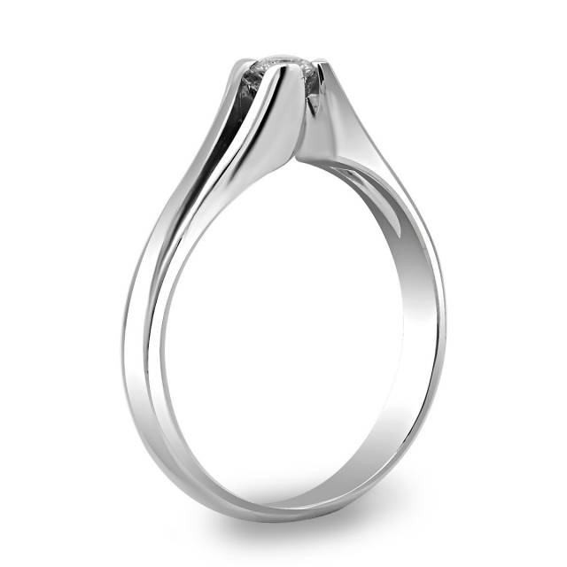 Помолвочное кольцо из белого золота с бриллиантом (023395)