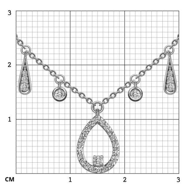 Колье из белого золота с бриллиантами (059501)