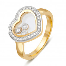 Кольцо из комбинированного золота с бриллиантами (039674)