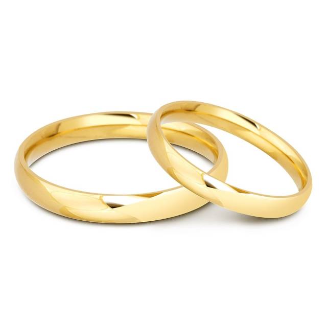 Обручальное кольцо из желтого золота (013725)