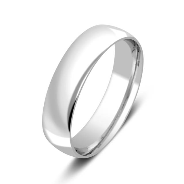 Обручальное кольцо из белого золота (000141)