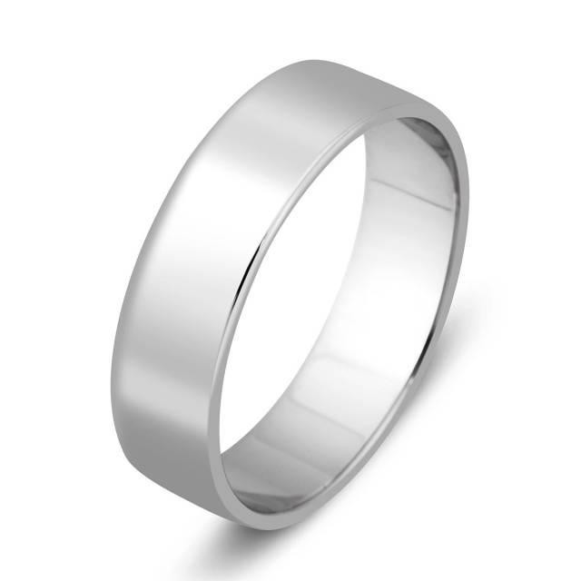 Обручальное кольцо из белого золота (000388)