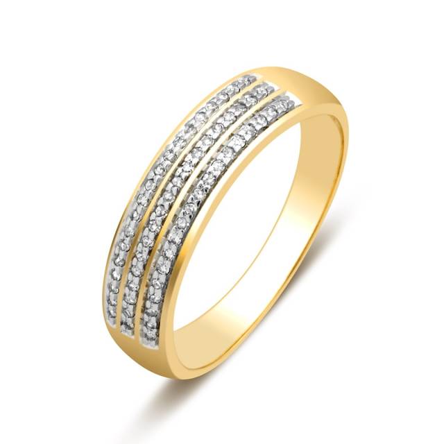 Кольцо из жёлтого золота с бриллиантами (024107)