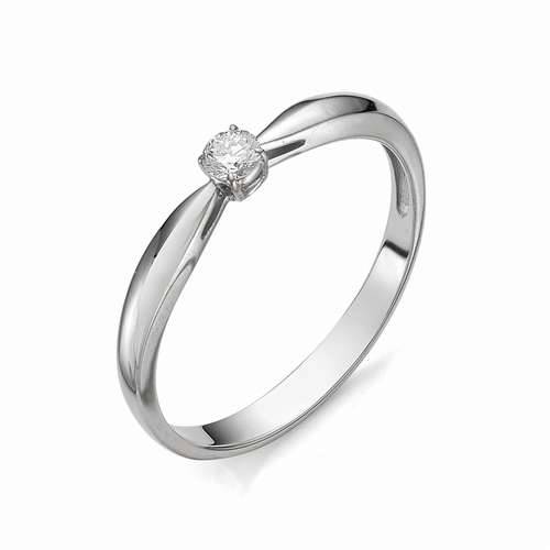 Помолвочное кольцо из белого золота с бриллиантом (030389)