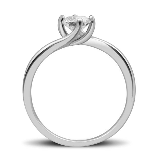 Помолвочное  кольцо из белого золота с бриллиантом (027962)