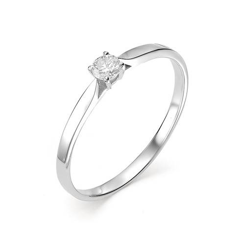 Помолвочное кольцо из белого золота с бриллиантом (030427)