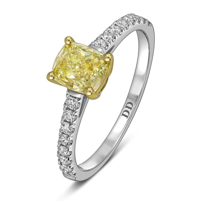 Помолвочное кольцо из белого золота с бриллиантами (063534)