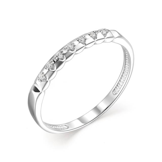 Кольцо из белого золота с бриллиантами (042595)