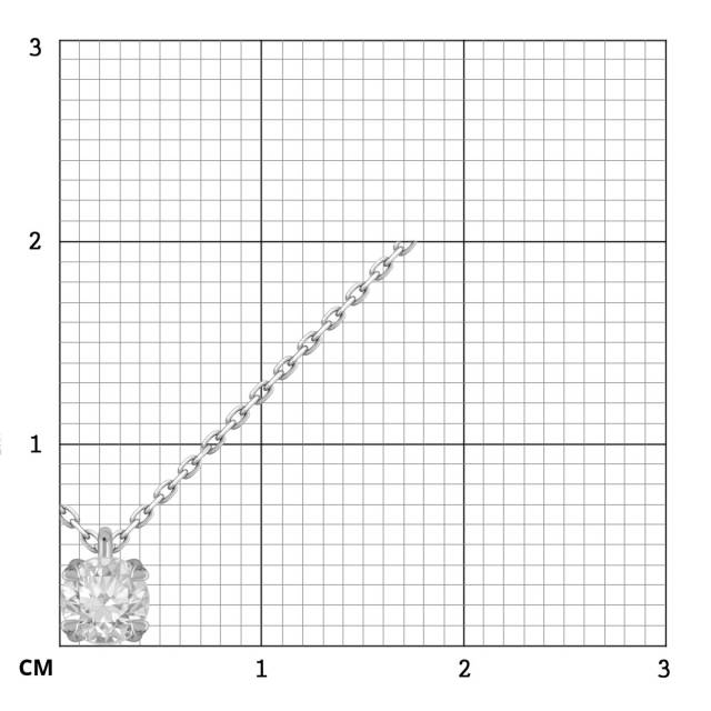 Колье из платины и белого золота с бриллиантом (047227)