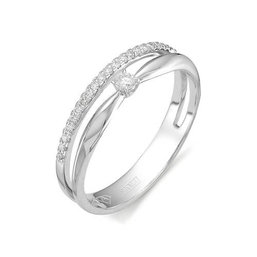 Кольцо из белого золота с бриллиантами (033592)