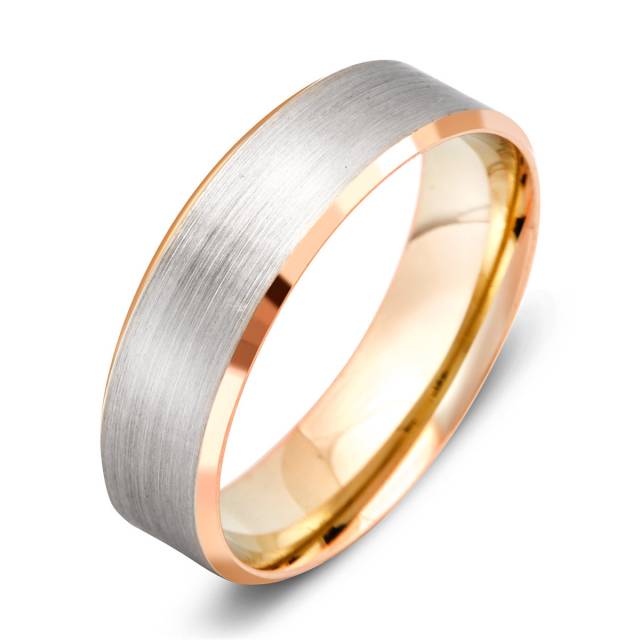 Обручальное кольцо из комбинированного золота (045834)