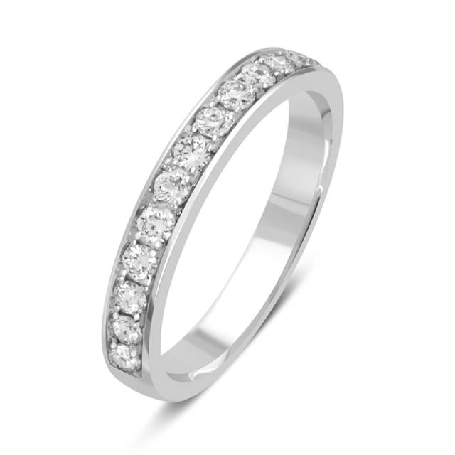 Обручальное кольцо из белого золота с бриллиантами (042400)