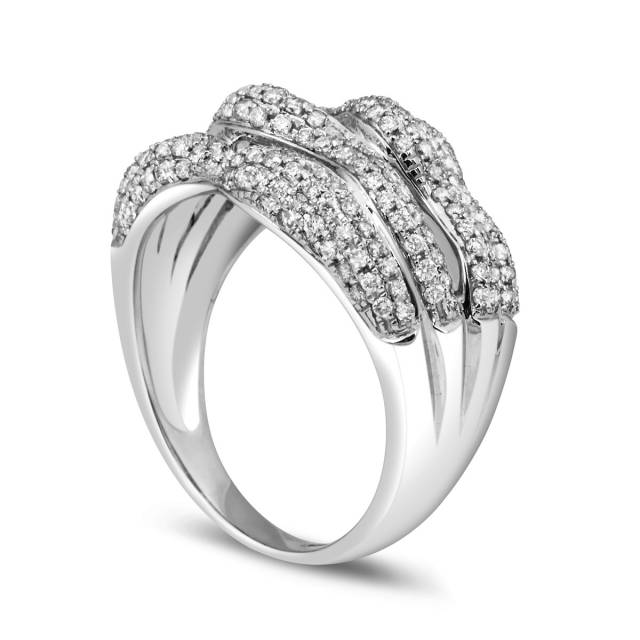 Кольцо из белого золота с бриллиантами (012894)
