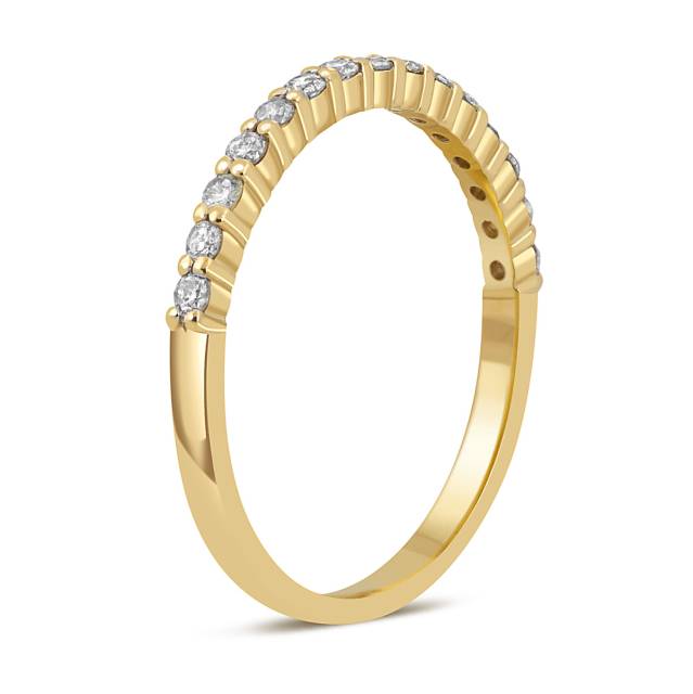 Обручальное кольцо из жёлтого золота с бриллиантами (050809)