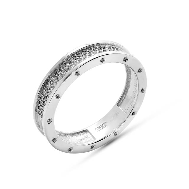 Кольцо из белого золота с бриллиантами (056163)