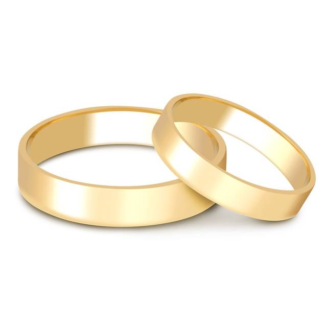Обручальное кольцо из жёлтого золота (000445)