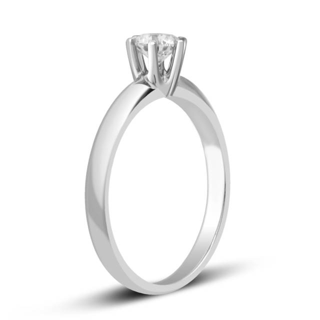 Помолвочное  кольцо из платины с бриллиантом (027869)