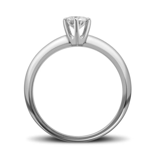 Помолвочное  кольцо из платины с бриллиантом (027869)
