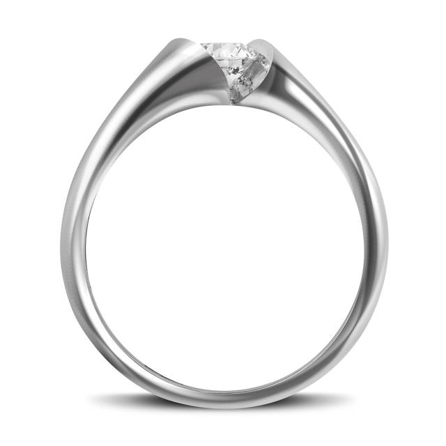 Помолвочное кольцо из платины с бриллиантом (044468)