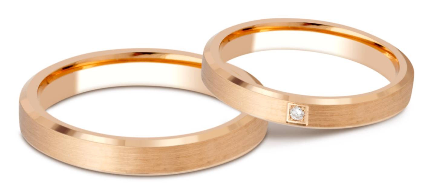 Обручальное кольцо из красного золота (027737)