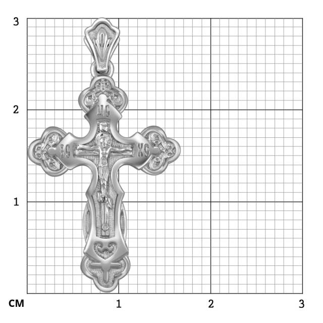 Кулон крест из платины (054321)
