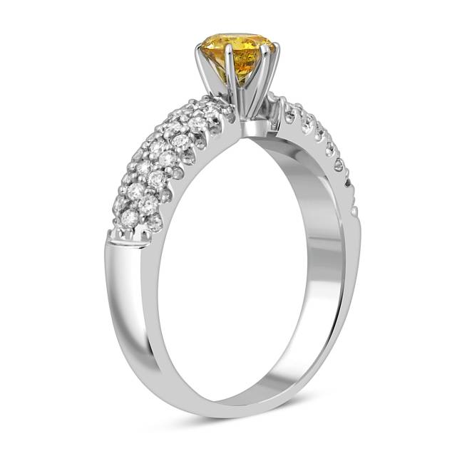 Помолвочное кольцо из белого золота с бриллиантами (049574)