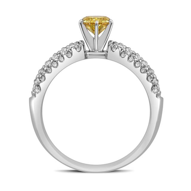Помолвочное кольцо из белого золота с бриллиантами (049574)