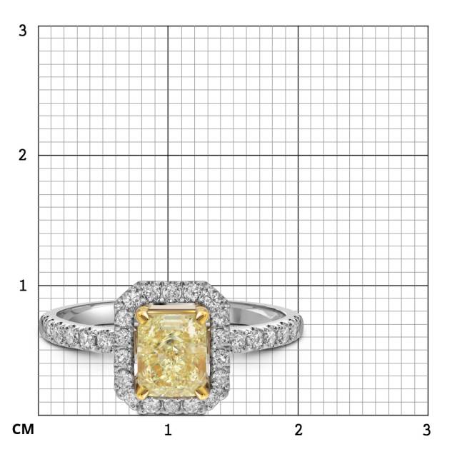 Помолвочное кольцо из белого золота с бриллиантами (055299)