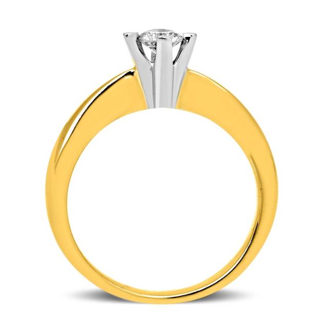 Помолвочное кольцо из жёлтого золота с  бриллиантом (028595)