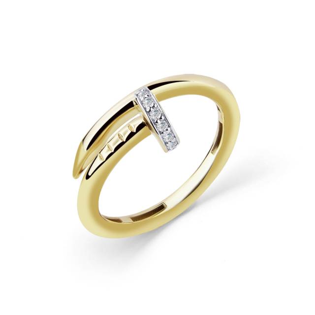 Кольцо из белого золота с бриллиантами (057537)
