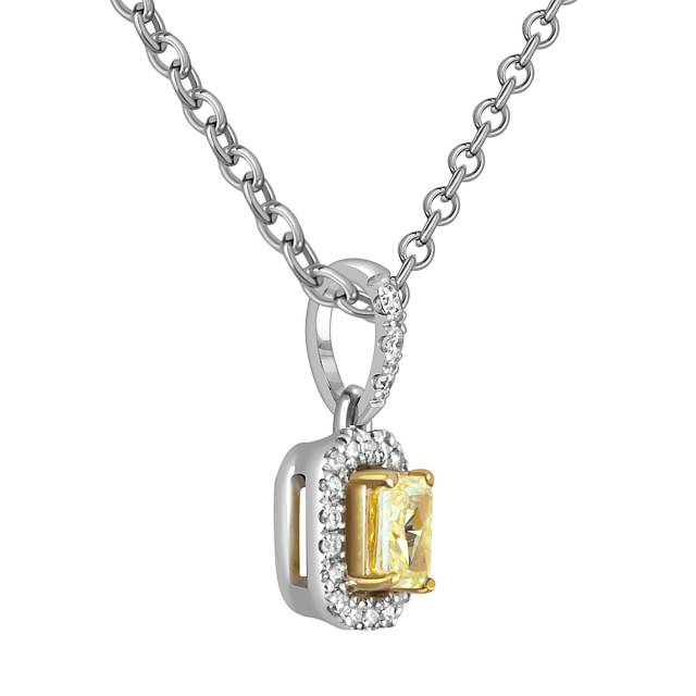 Кулон из белого золота с бриллиантами (058515)