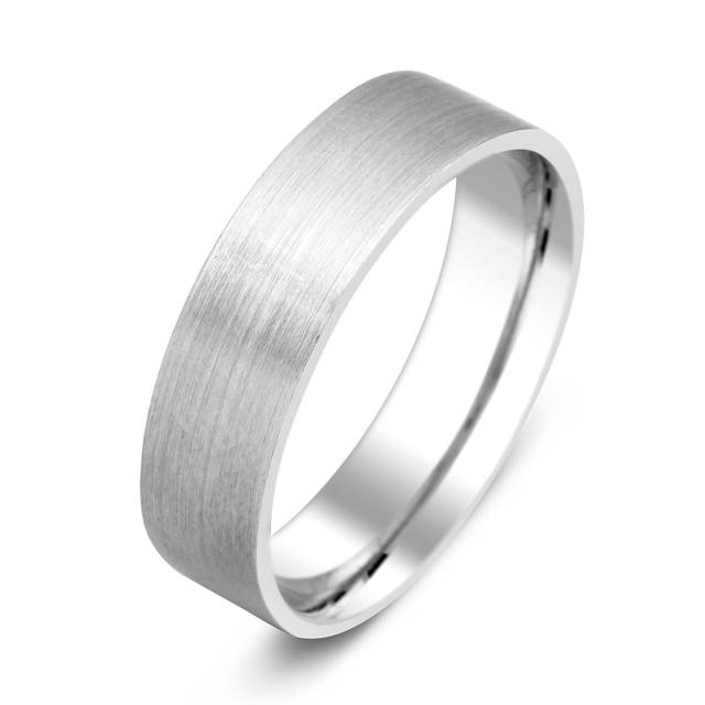 Обручальное кольцо из белого золота (001069)