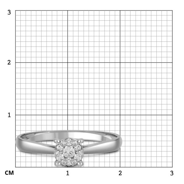 Кольцо из белого золота с бриллиантами (051921)