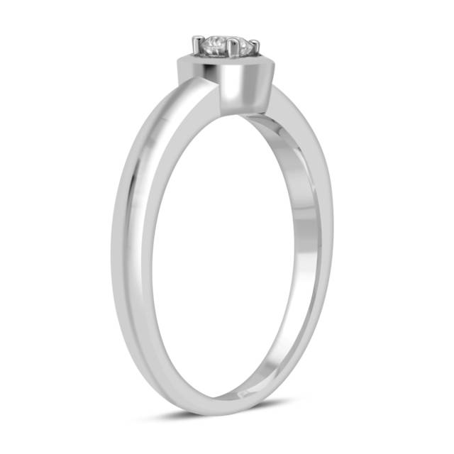 Помолвочное кольцо из белого золота с бриллиантом (025719)