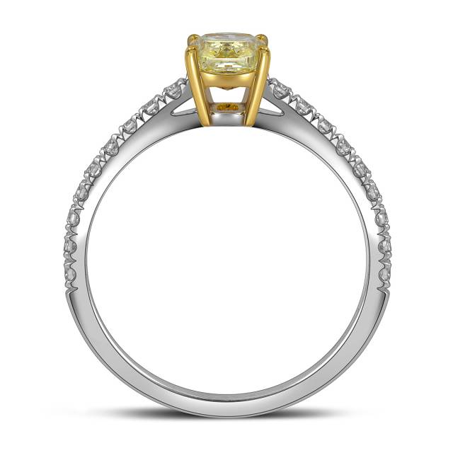 Помолвочное кольцо из белого золота с бриллиантами (063535)