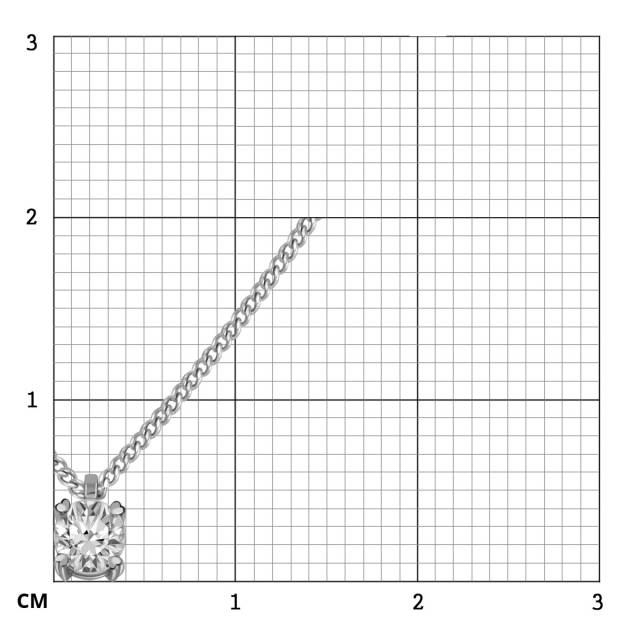 Колье из платины с бриллиантом (050823)