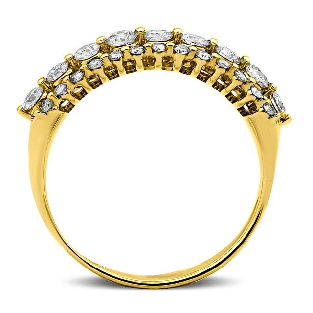Кольцо из жёлтого золота с бриллиантами (027501)