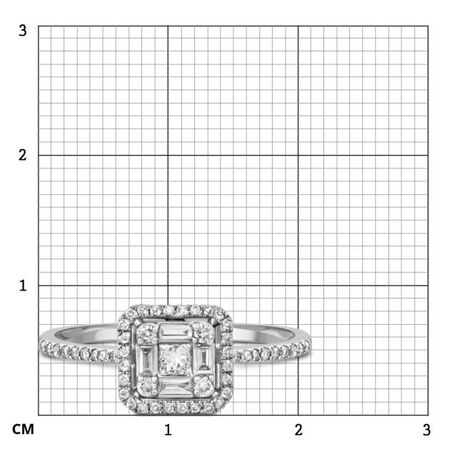 Кольцо из белого золота с бриллиантами (052009)