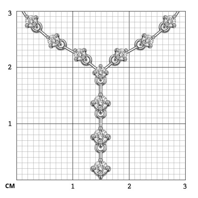 Колье из белого золота с бриллиантами (059117)